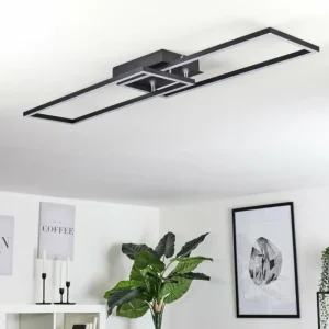 hofstein Plafonnier Hyacinthe LED Chrome, Noir, 1 lumière* Lampes Modernes