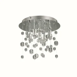 Luminaires Ideallux Plafonnier Ideal Lux NEVE Chrome, 5 lumières* Lampes En Verre