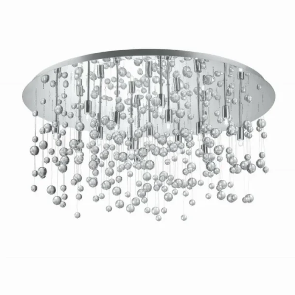 Luminaires Ideallux Plafonnier Ideal Lux NEVE Chrome, 15 lumières* Lampes En Verre