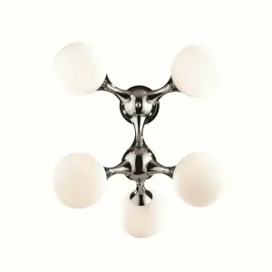 Luminaires Ideallux Plafonnier Ideal Lux NODI Chrome, 5 lumières* Lampes En Verre