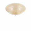 Luminaires Ideallux Plafonnier Ideal Lux SHELL Ambre, 4 lumières* Lampes En Verre