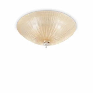 Luminaires Ideallux Plafonnier Ideal Lux SHELL Ambre, 4 lumières* Lampes En Verre