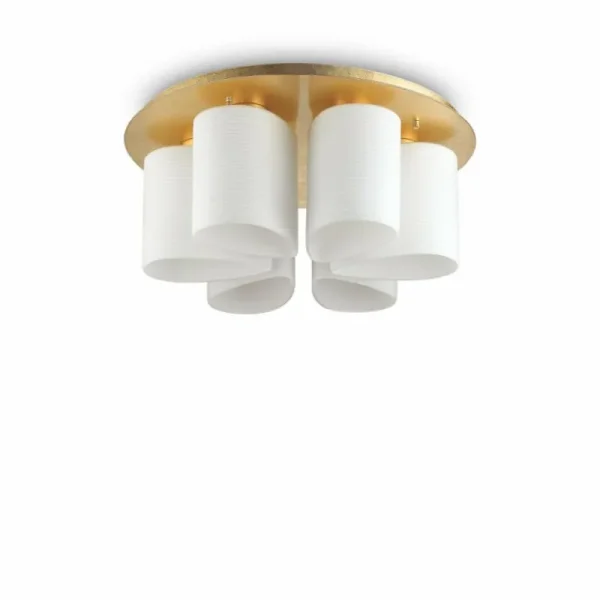 Luminaires Ideallux Plafonnier Ideallux DAISY Or, 6 lumières* Lampes En Verre