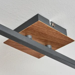 hofstein Plafonnier Javel Brun, Gris, Couleur bois, Noir, 6 lumières* Lampes Modernes