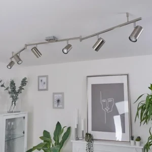 hofstein Plafonnier Javel Chrome, Nickel mat, 6 lumières* Lampes Modernes