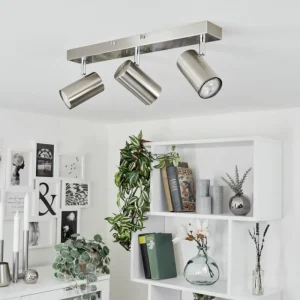 hofstein Plafonnier Javel Chrome, Nickel mat, 3 lumières* Lampes Modernes