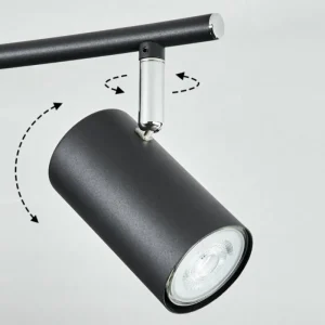 hofstein Plafonnier Javel Chrome, Noir, 4 lumières* Lampes Modernes