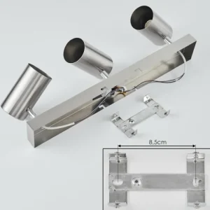 hofstein Plafonnier Javel Chrome, Nickel mat, 3 lumières* Lampes Modernes