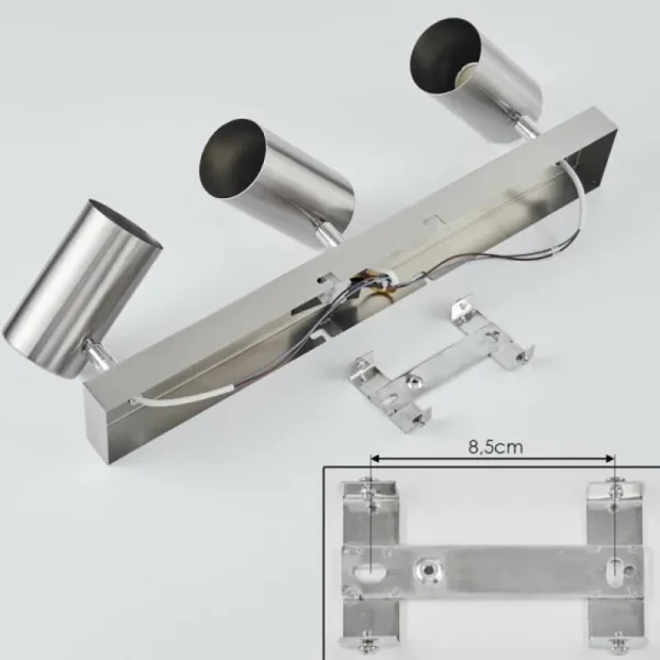 hofstein Plafonnier Javel Chrome, Nickel mat, 3 lumières* Lampes Modernes