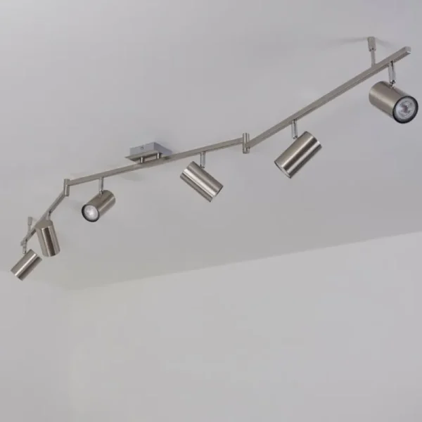hofstein Plafonnier Javel Chrome, Nickel mat, 6 lumières* Lampes Modernes
