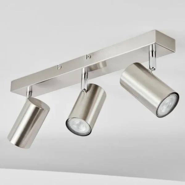 hofstein Plafonnier Javel Chrome, Nickel mat, 3 lumières* Lampes Modernes