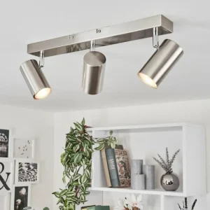 hofstein Plafonnier Javel Chrome, Nickel mat, 3 lumières* Lampes Modernes