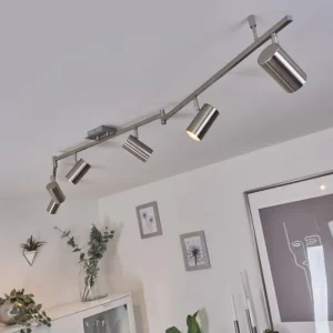 hofstein Plafonnier Javel Chrome, Nickel mat, 6 lumières* Lampes Modernes