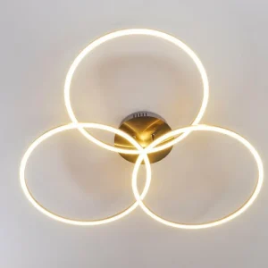 hofstein Plafonnier Johsa LED Nickel mat, Argenté, 3 lumières* Lampes Modernes