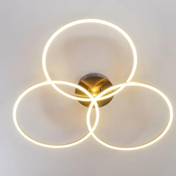 hofstein Plafonnier Johsa LED Nickel mat, Argenté, 3 lumières* Lampes Modernes