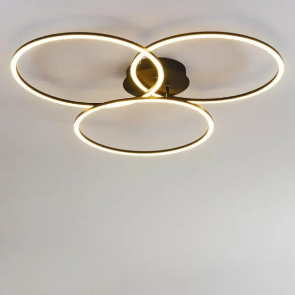 hofstein Plafonnier Johsa LED Noir, 3 lumières* Lampes Modernes