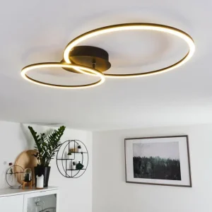 hofstein Plafonnier Johsa LED Noir, 2 lumières* Lampes Modernes