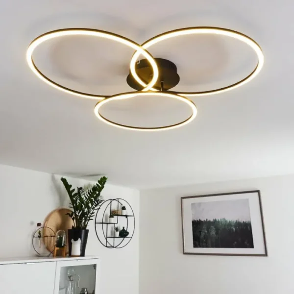 hofstein Plafonnier Johsa LED Noir, 3 lumières* Lampes Modernes