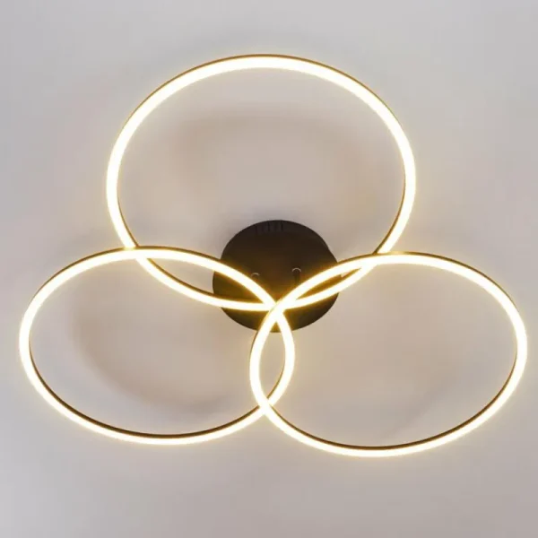 hofstein Plafonnier Johsa LED Noir, 3 lumières* Lampes Modernes