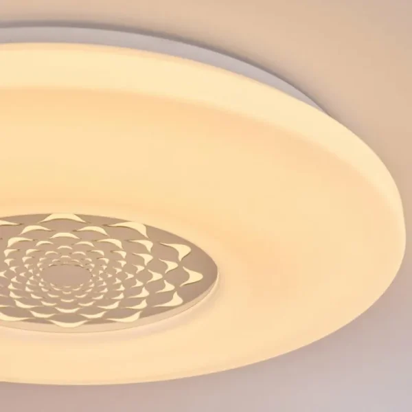 hofstein Plafonnier Kaas LED Chrome, Blanc, 1 lumière* Lampes Modernes