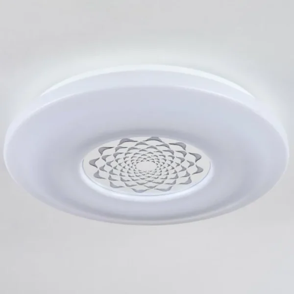 hofstein Plafonnier Kaas LED Chrome, Blanc, 1 lumière* Lampes Modernes