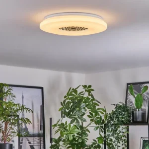 hofstein Plafonnier Kaas LED Chrome, Blanc, 1 lumière* Lampes Modernes