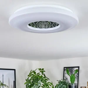 hofstein Plafonnier Kaas LED Chrome, Blanc, 1 lumière* Lampes Modernes