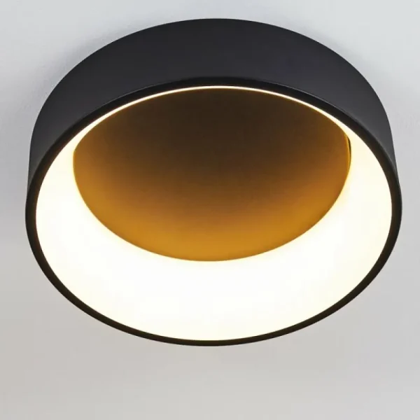 hofstein Plafonnier Kampal LED Noir, 1 lumière* Lampes Modernes