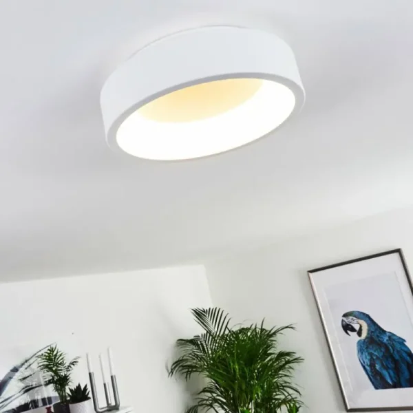 hofstein Plafonnier Kampala LED Blanc, 1 lumière* Lampes Modernes