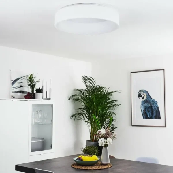 hofstein Plafonnier Kampala LED Blanc, 1 lumière* Lampes Modernes