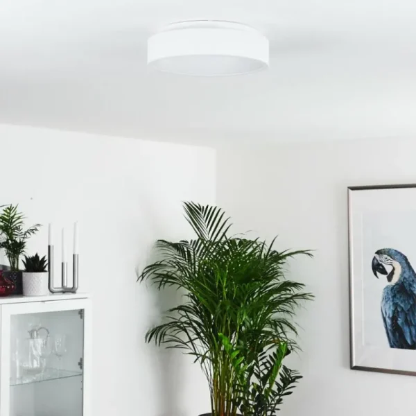 hofstein Plafonnier Kampala LED Blanc, 1 lumière* Lampes Modernes