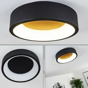hofstein Plafonnier Kampala LED Noir, 1 lumière* Lampes Modernes