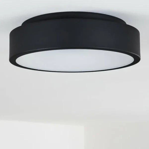 hofstein Plafonnier Kampala LED Noir, 1 lumière* Lampes Modernes