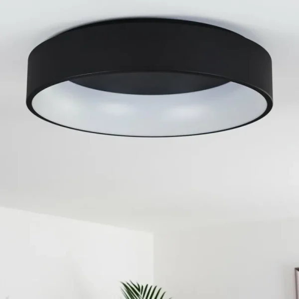 hofstein Plafonnier Kampala LED Noir, 1 lumière* Lampes Modernes