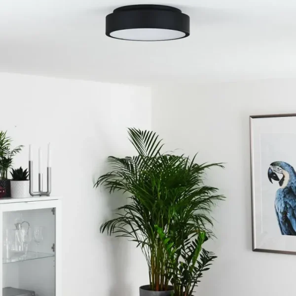 hofstein Plafonnier Kampala LED Noir, 1 lumière* Lampes Modernes