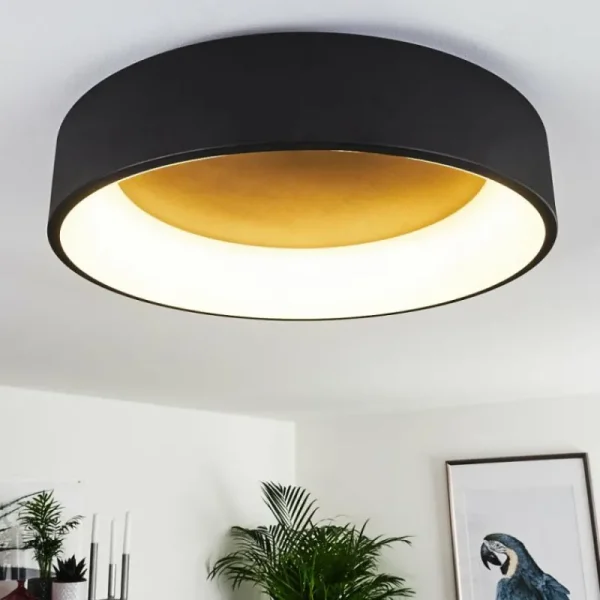 hofstein Plafonnier Kampala LED Noir, 1 lumière* Lampes Modernes