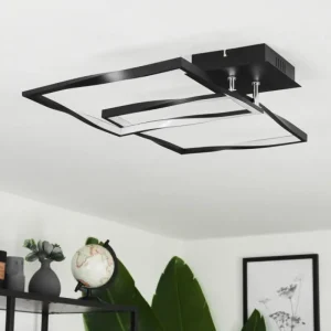 hofstein Plafonnier Kanchung LED Noir, 1 lumière* Lampes Modernes