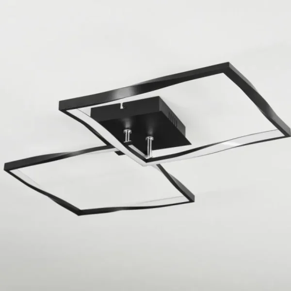 hofstein Plafonnier Kanchung LED Noir, 1 lumière* Lampes Modernes