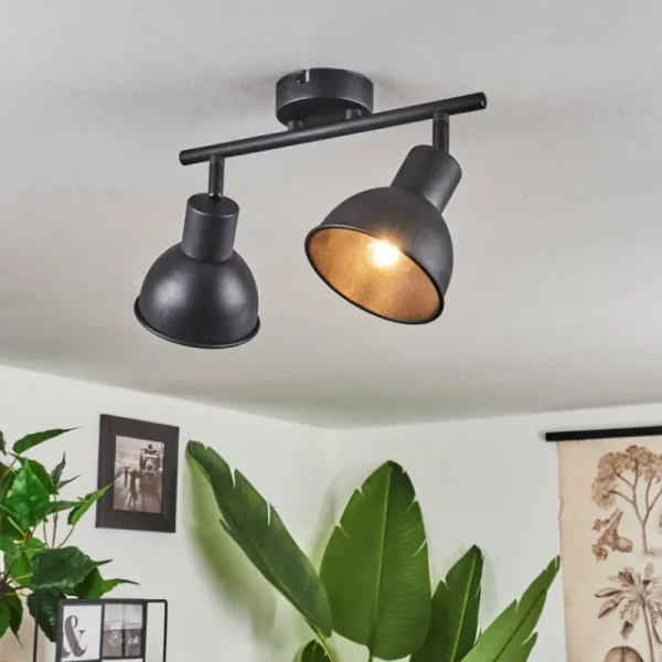hofstein Plafonnier Kansela Noir, 2 lumières* Lampes Modernes
