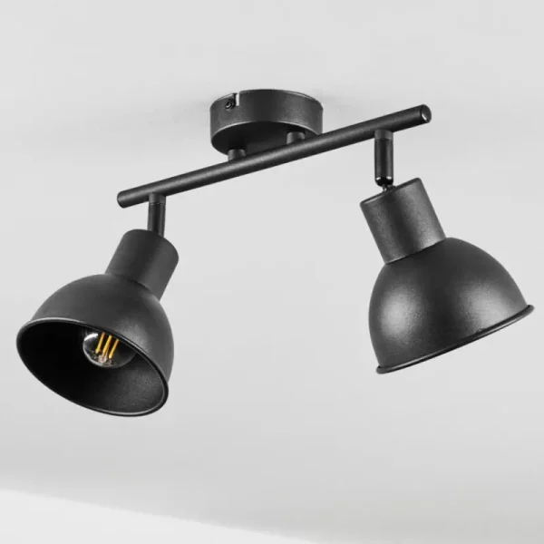 hofstein Plafonnier Kansela Noir, 2 lumières* Lampes Modernes