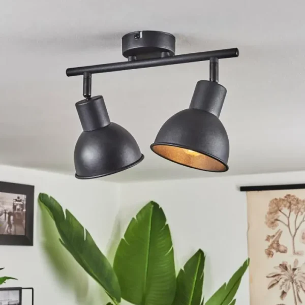 hofstein Plafonnier Kansela Noir, 2 lumières* Lampes Modernes