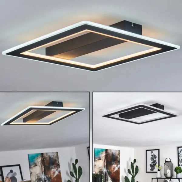 hofstein Plafonnier Katila LED Noir, 1 lumière* Lampes Modernes