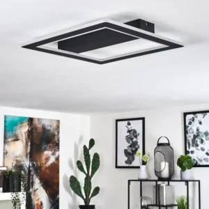 hofstein Plafonnier Katila LED Noir, 1 lumière* Lampes Modernes