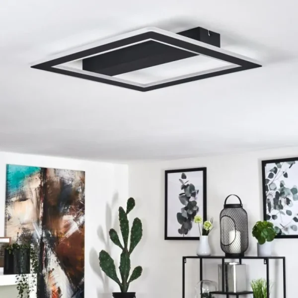 hofstein Plafonnier Katila LED Noir, 1 lumière* Lampes Modernes