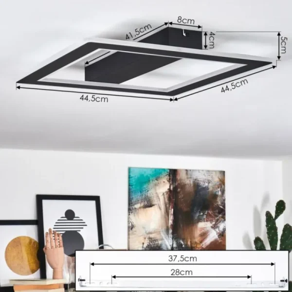 hofstein Plafonnier Katila LED Noir, 1 lumière* Lampes Modernes