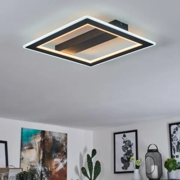 hofstein Plafonnier Katila LED Noir, 1 lumière* Lampes Modernes
