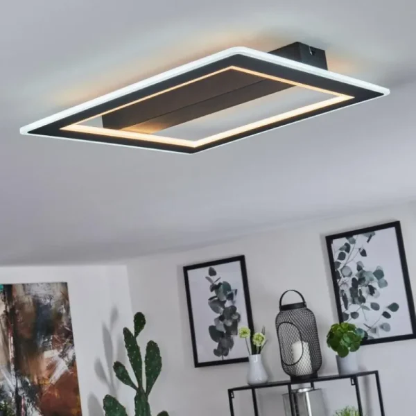 hofstein Plafonnier Katila LED Noir, 1 lumière* Lampes Modernes