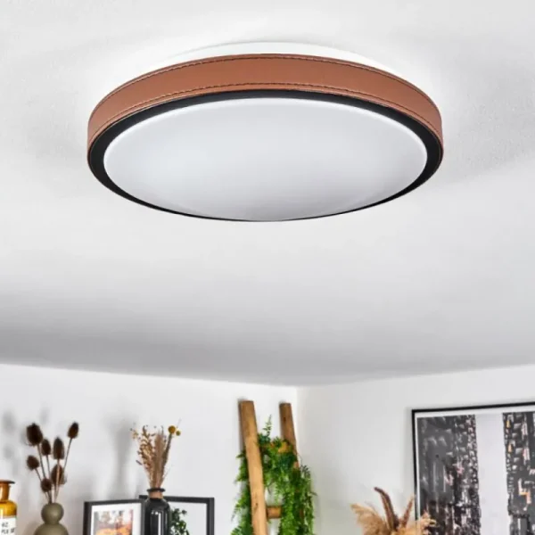 hofstein Plafonnier Kelva LED Brun, Noir, Blanc, 1 lumière* Lampes Modernes