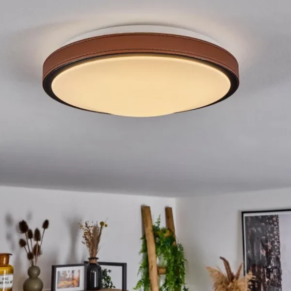 hofstein Plafonnier Kelva LED Brun, Noir, Blanc, 1 lumière* Lampes Modernes