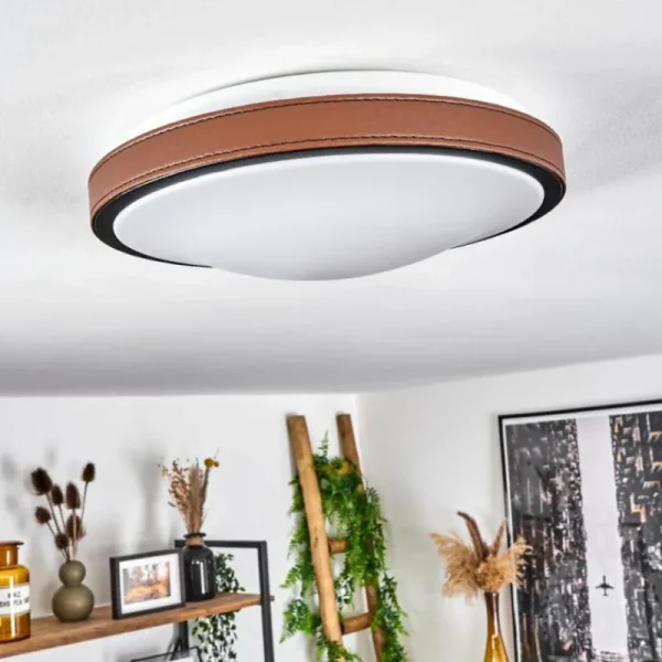 hofstein Plafonnier Kelva LED Brun, Noir, Blanc, 1 lumière* Lampes Modernes